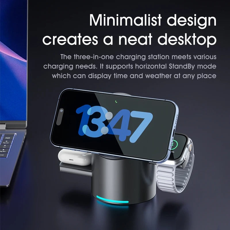 Qi2 3-IN-1 Wireless Charging Station