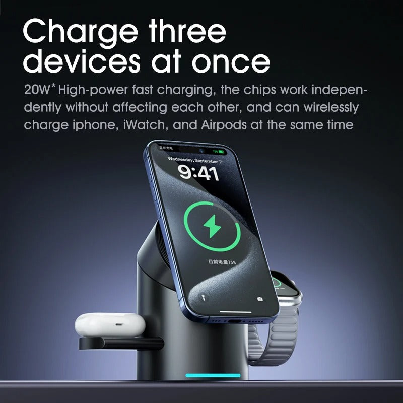 Qi2 3-IN-1 Wireless Charging Station